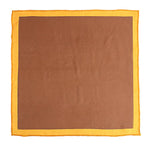 Chokore  Chokore Chocolate & Orange Silk Pocket Square - Squared line