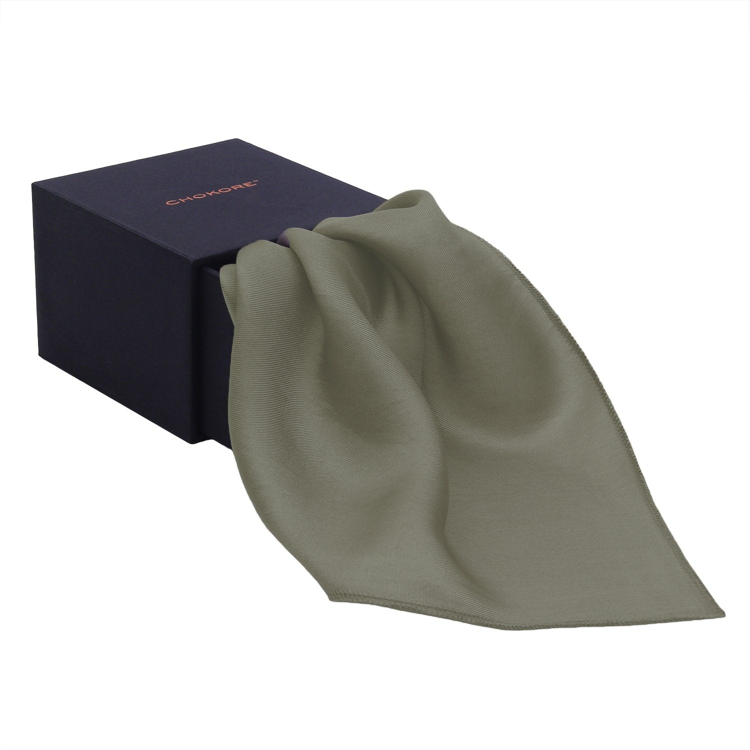 Chokore Grey Pure Silk Pocket Square, from the Solids Line