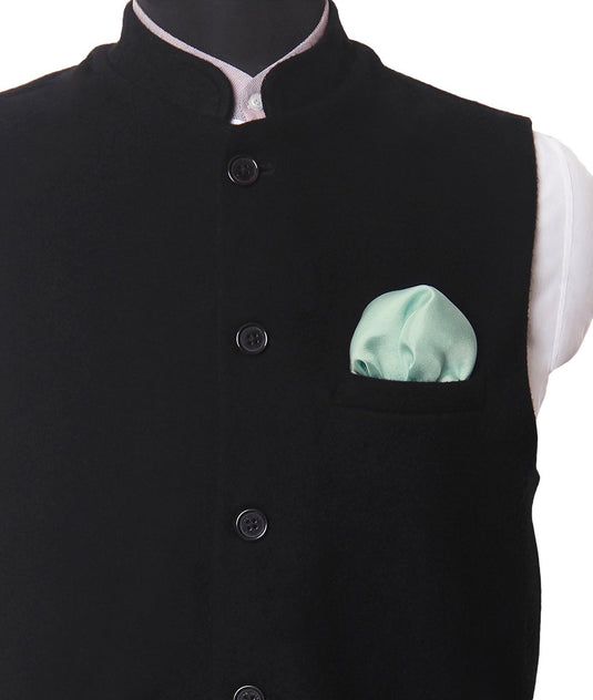 Chokore Glacier Blue Pure Silk Pocket Square, from the Solids Line