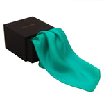 Chokore  Chokore Turquoise Pure Silk Pocket Square, from the Solids Line