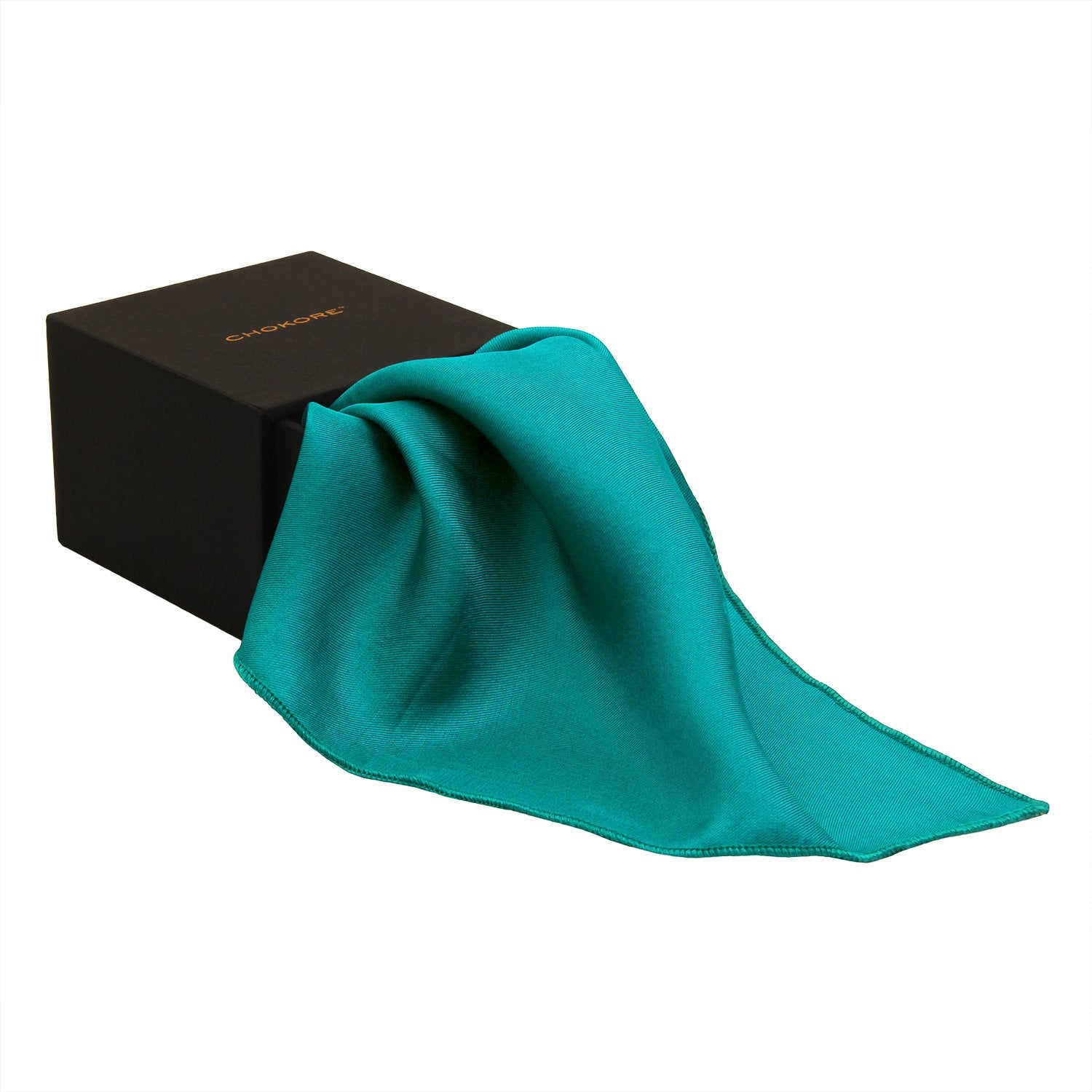 Chokore Enamel Blue Pure Silk Pocket Square, from the Solids Line