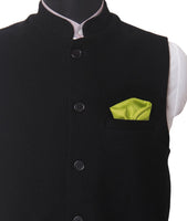 Chokore Chokore Lime Green Pure Silk Pocket Square, from the Solids Line