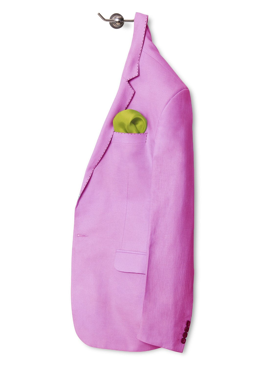 Chokore Lime Green Pure Silk Pocket Square, from the Solids Line