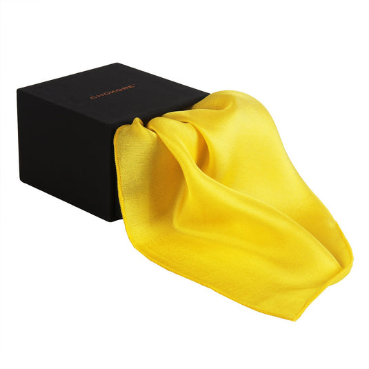 Chokore Sunshine Yellow Pocket Square, from the Solids Line