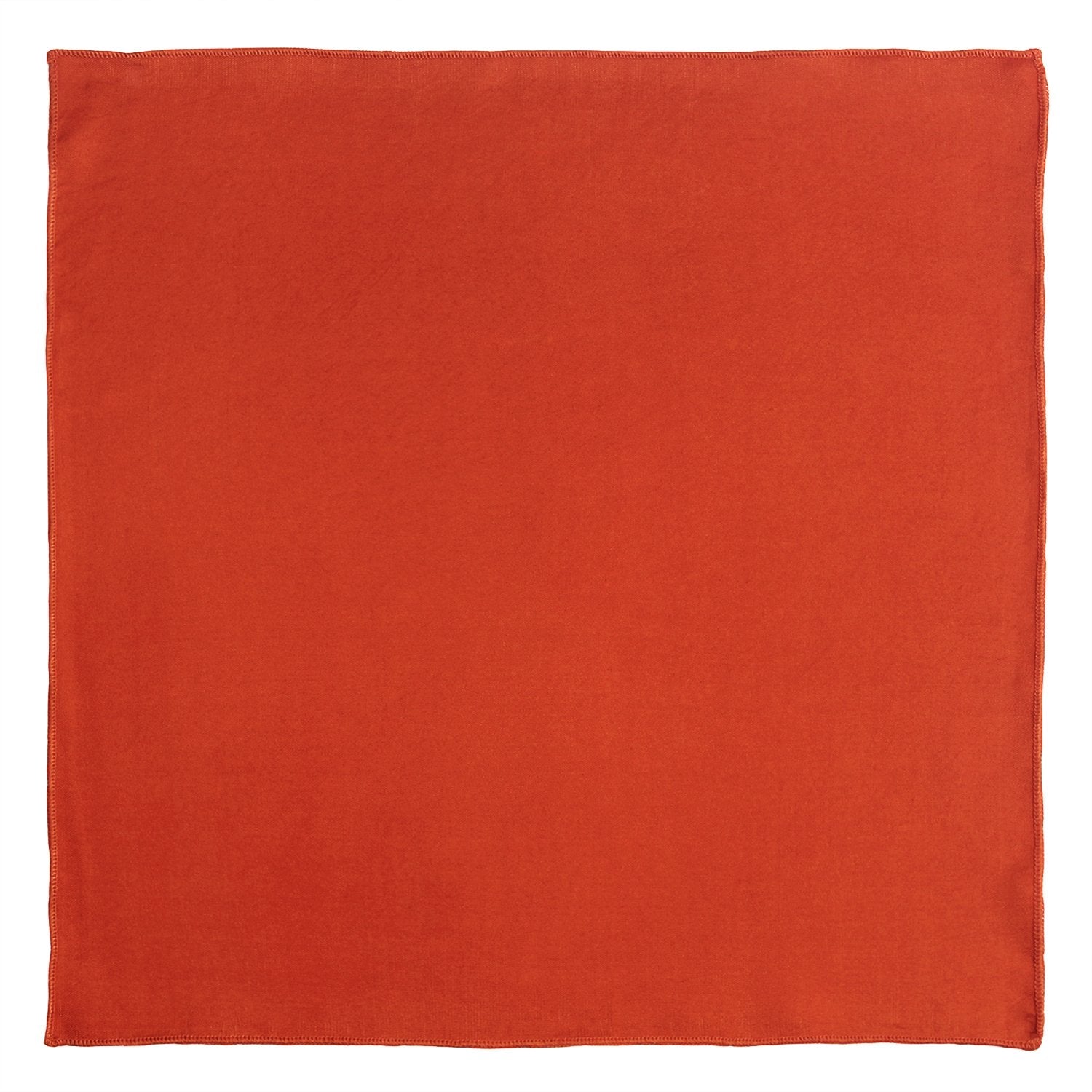 Chokore Mandarin Red Pure Silk Pocket Square, from the Solids Line