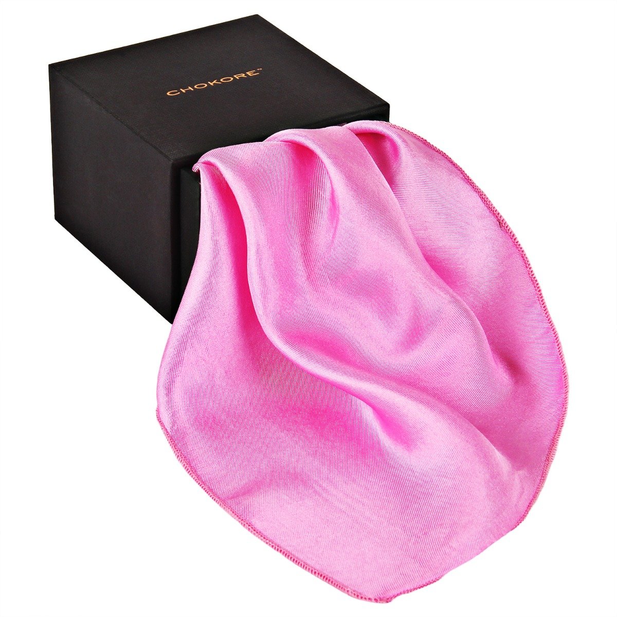 Chokore Pink Silk Pocket square for Men