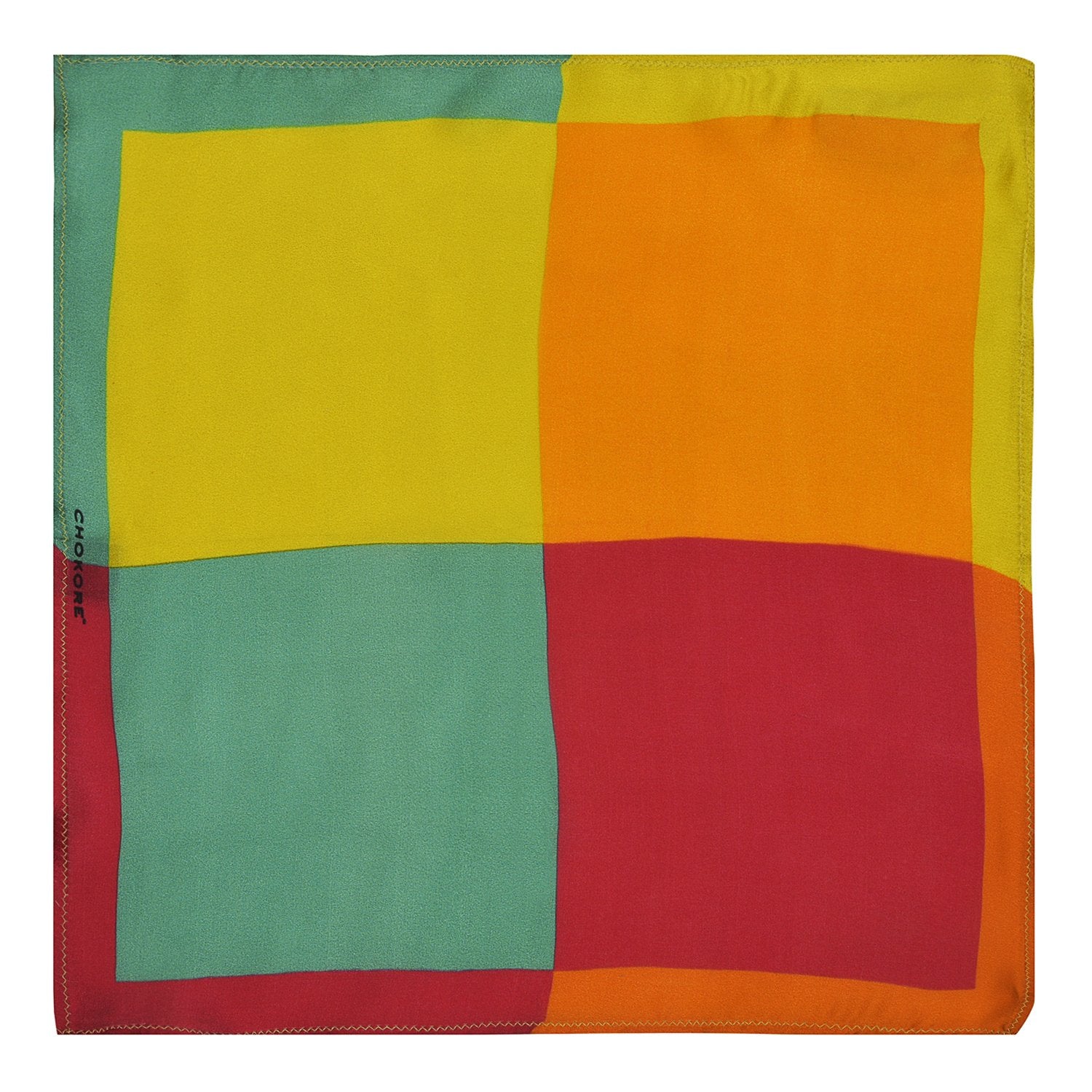 Chokore 4-in-1 Multicolor Pure Silk Pocket Square, from the Solids Line