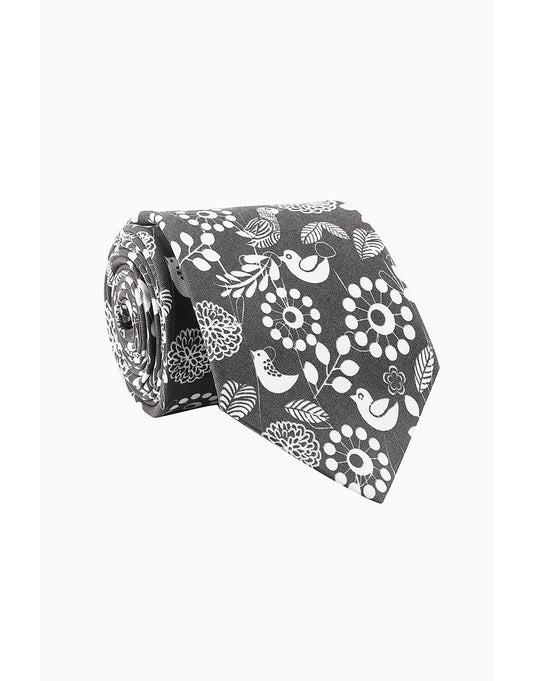 Chokore Black & Grey Silk Tie - Indian at Heart line