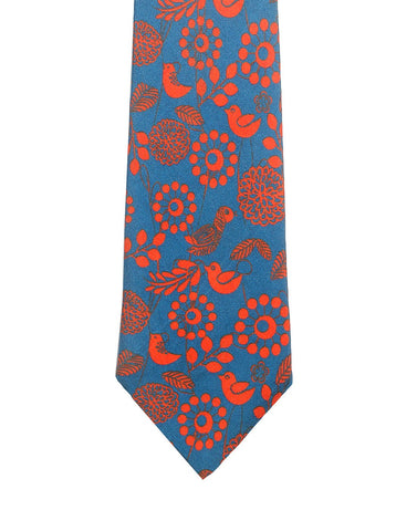 Chokore Red & Blue Silk Tie - Indian at Heart line - Chokore Red & Blue Silk Tie - Indian at Heart line