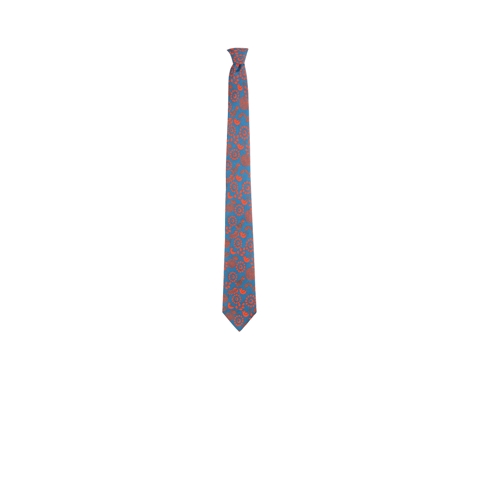 Chokore Red & Blue Silk Tie - Indian at Heart line