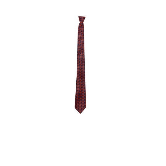 Chokore Red & Blue Silk Necktie - Indian At Heart Collection