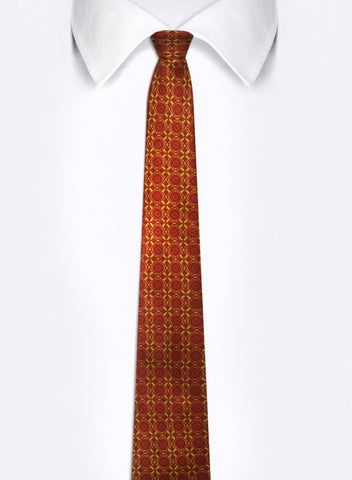 Chokore Red & Yellow Silk Tie - Indian At Heart range - Chokore Red & Yellow Silk Tie - Indian At Heart range