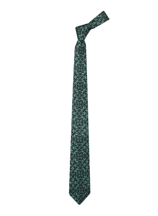 Chokore Cyan & Black  Silk Tie - Indian At Heart Collection
