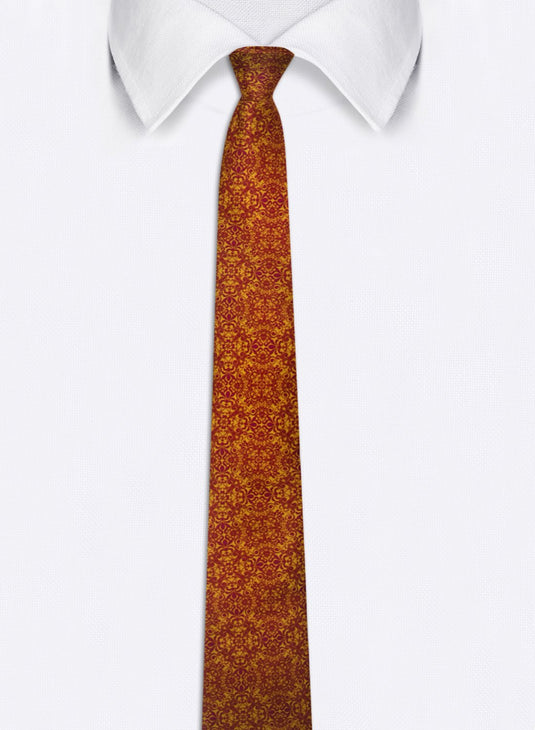 Chokore Red & Yellow Silk Tie  - Indian At Heart range