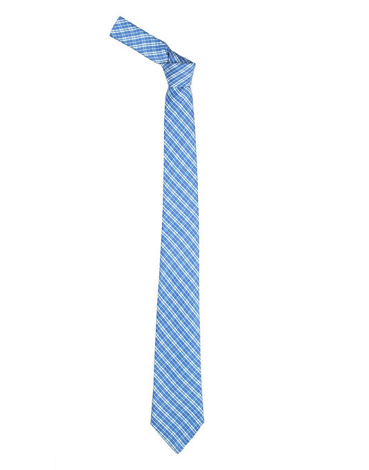 Chokore Blue & White Silk Tie - Plaids line
