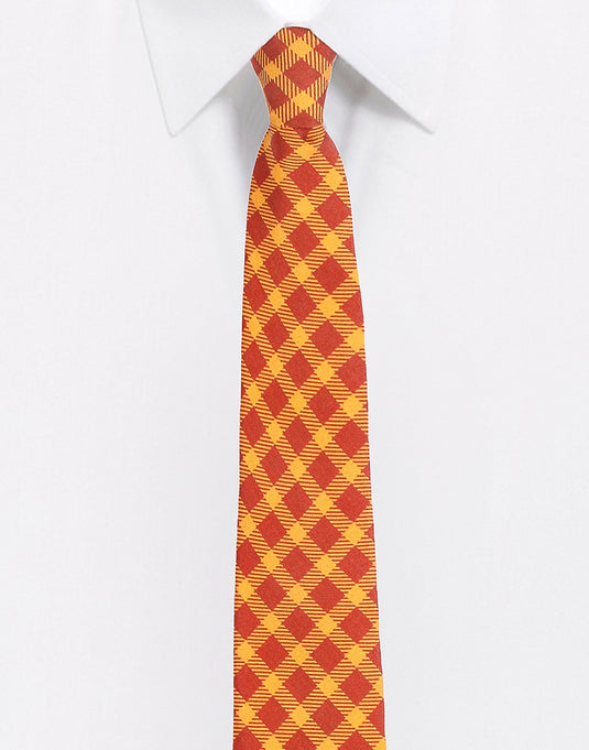 Chokore Red & Orange Tartan tie - Plaids line