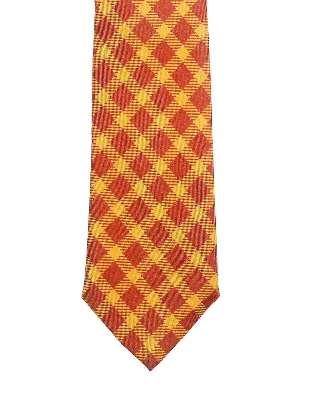 Chokore Red & Orange Tartan tie - Plaids line
