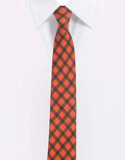Chokore Red & Black Tartan Checks Necktie - Plaids Collection