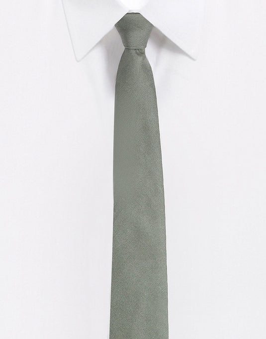 Chokore Silver Grey Silk Necktie - Solids Collection