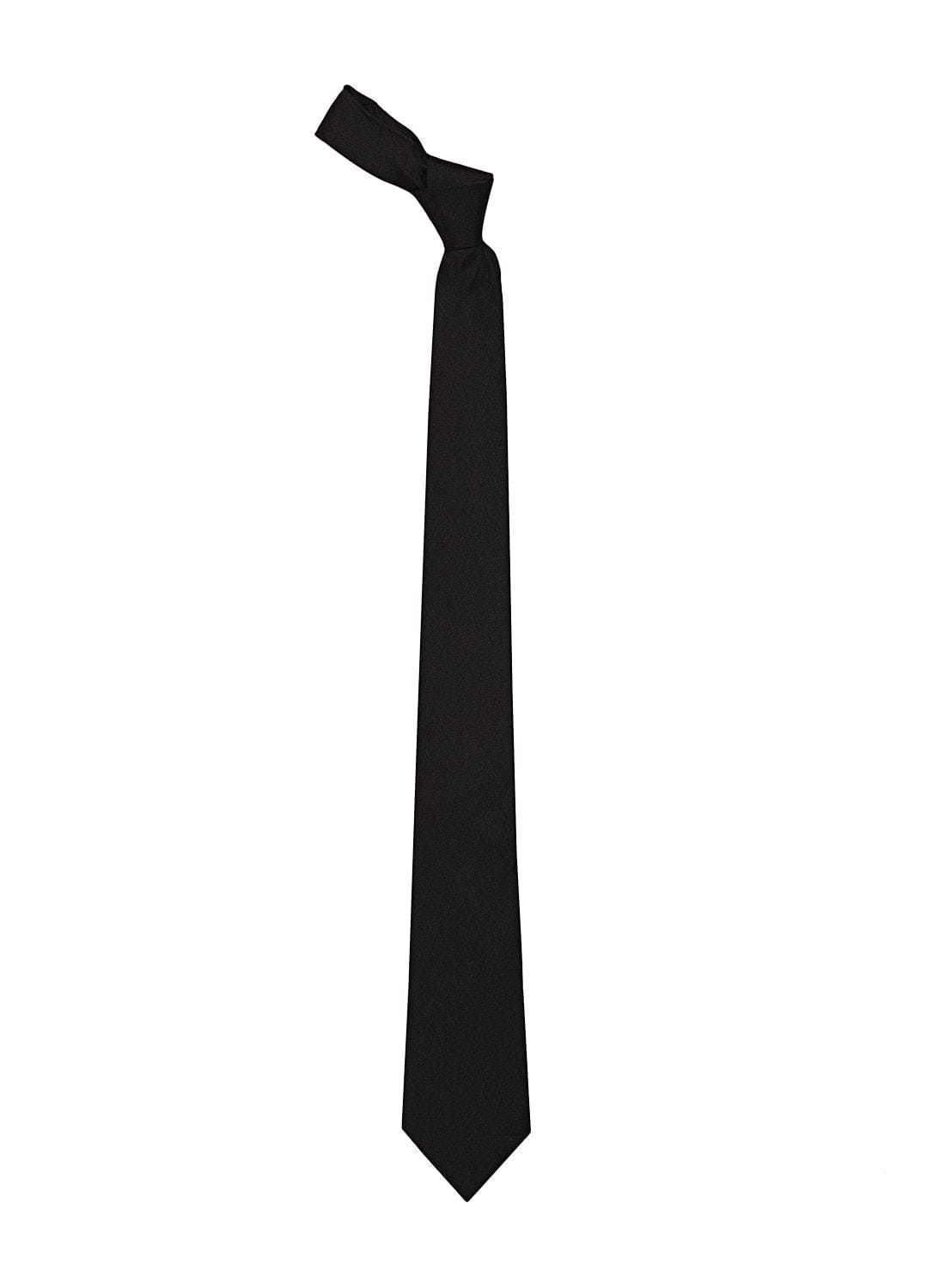 Black color silk tie for men