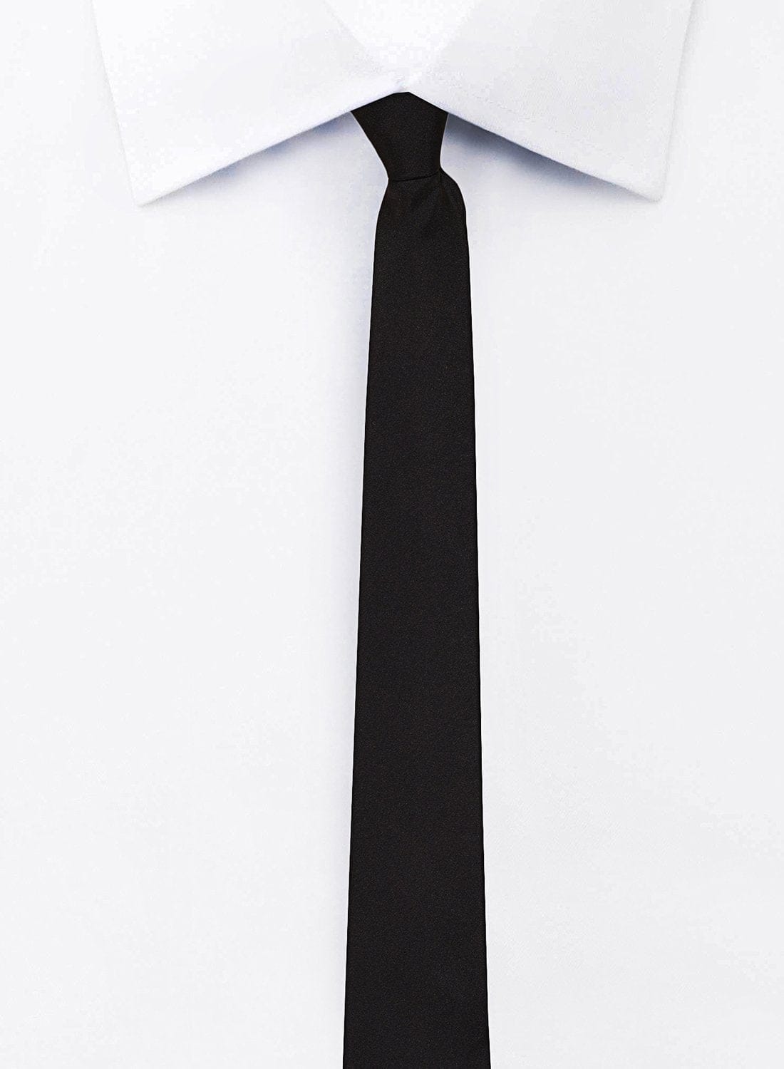 Black color silk tie for men