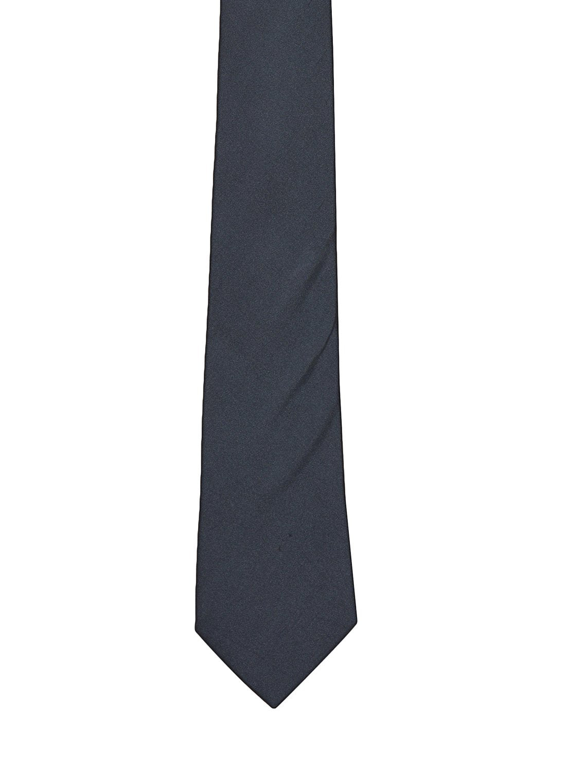 Dark Grey color silk tie for men