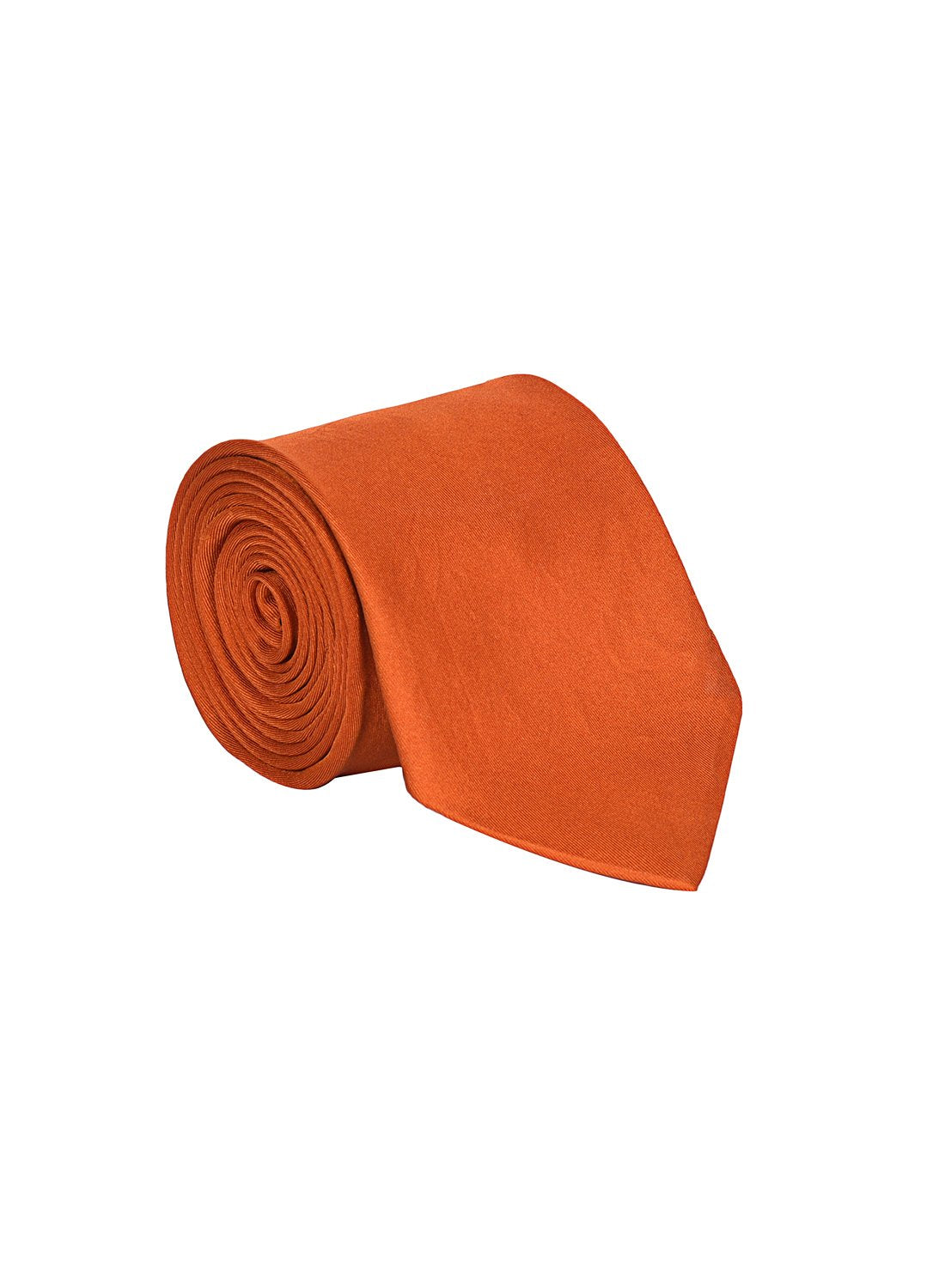 Rust color silk tie for men