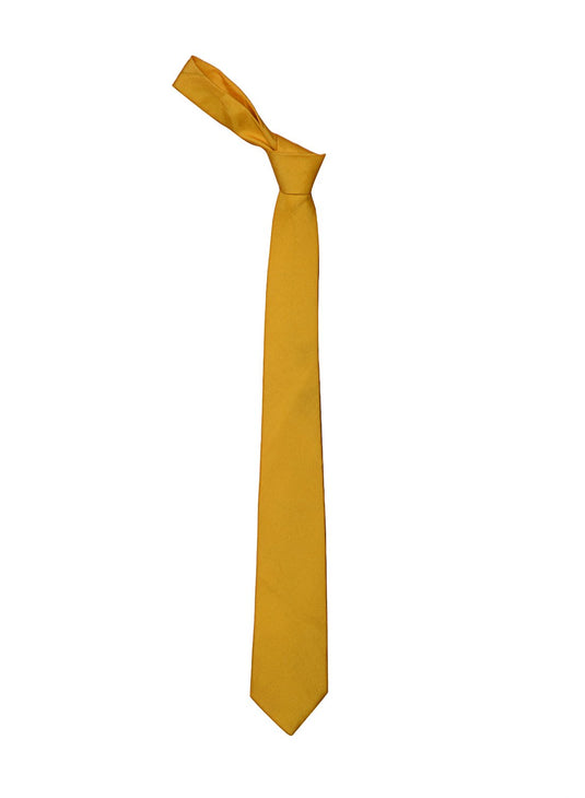 Chokore Yellow color silk tie for men