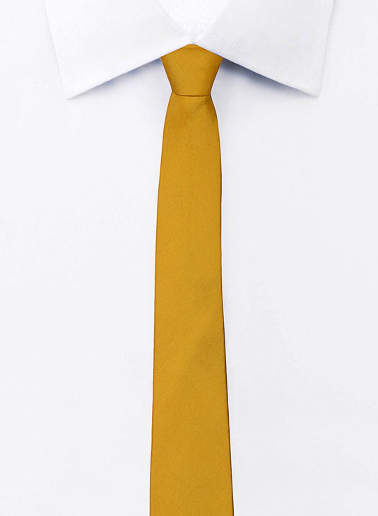 Chokore Yellow color silk tie for men