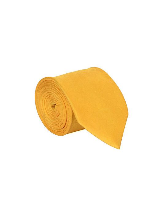 Chokore Yellow color silk tie for men