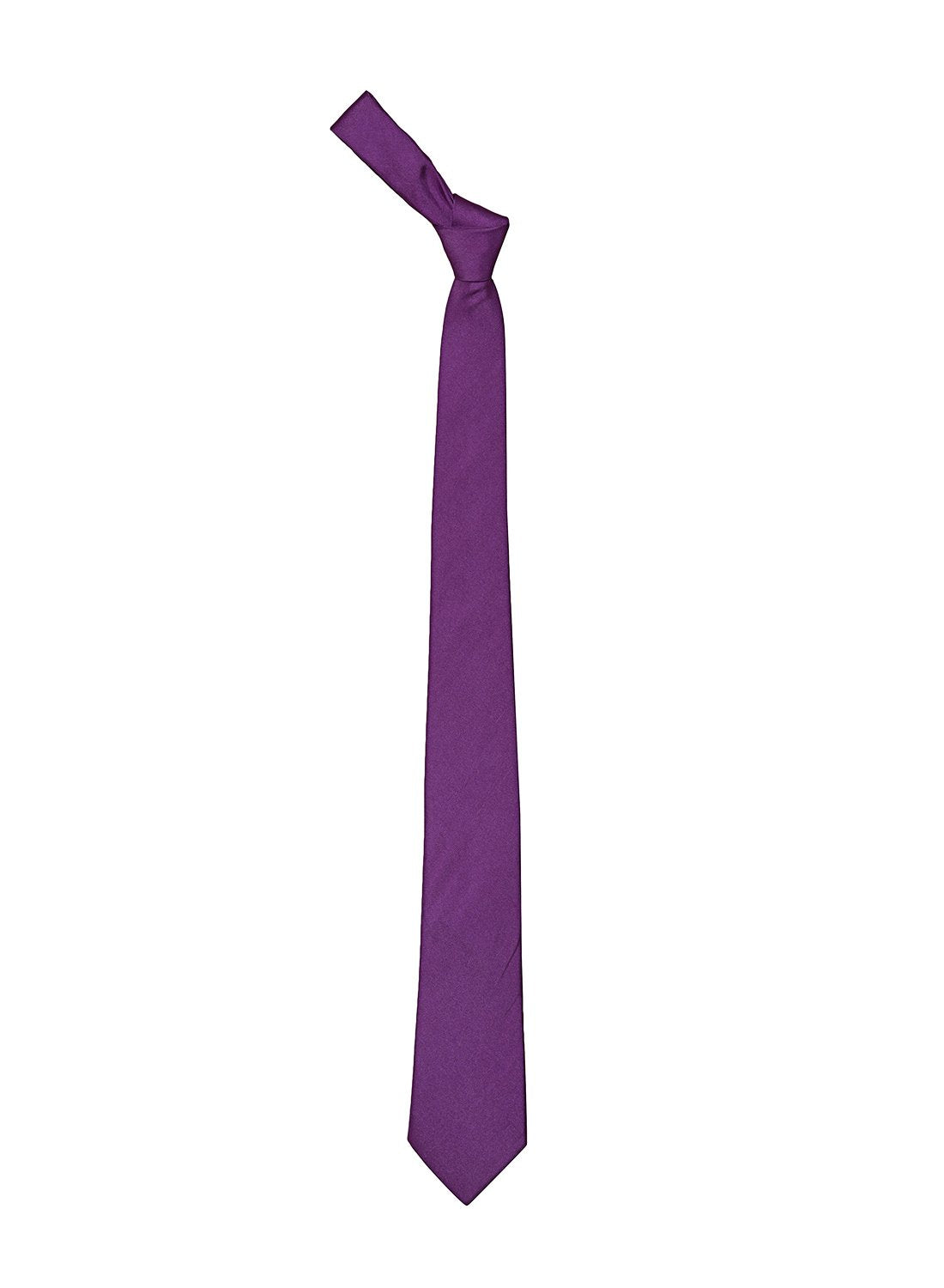 Purple color silk tie for men