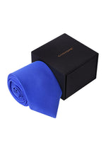 Chokore Chokore Printed Pure Silk Pocket Square Chokore Cobalt Blue Silk Tie - Solids line
