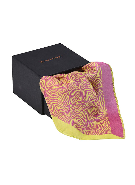 Chokore Green & Purple Zebra Silk Pocket Square from the Wildlife range