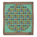 Chokore  Chokore Multi-coloured Elephants Silk Pocket Square for Men from the Wildlife range
