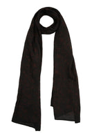 Chokore Printed Black & Red Silk Stole for Women