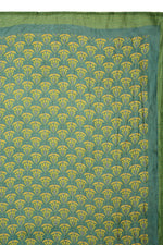 Chokore Printed Mehandi Green & Yellow Silk Stole for Women 