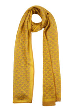 Chokore Printed Yellow & Magenta Silk Stole for Women 